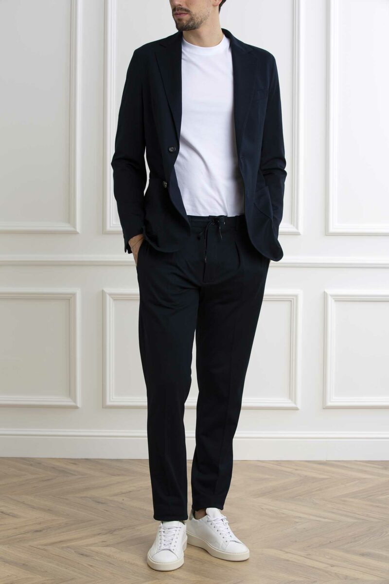 CIRCOLO 1901-PANTALONE PENCES PIQUET-CICN4226 NAVY 50