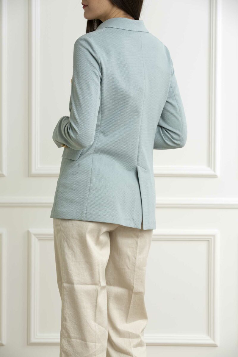 CIRCOLO 1901-GIACCA DOPPIO PETTO OXFORD-CIFD3006 ACQUA 42