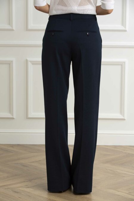 CIRCOLO 1901-PANT. FLARED OXFORD-CIFD3009 NAVY 44