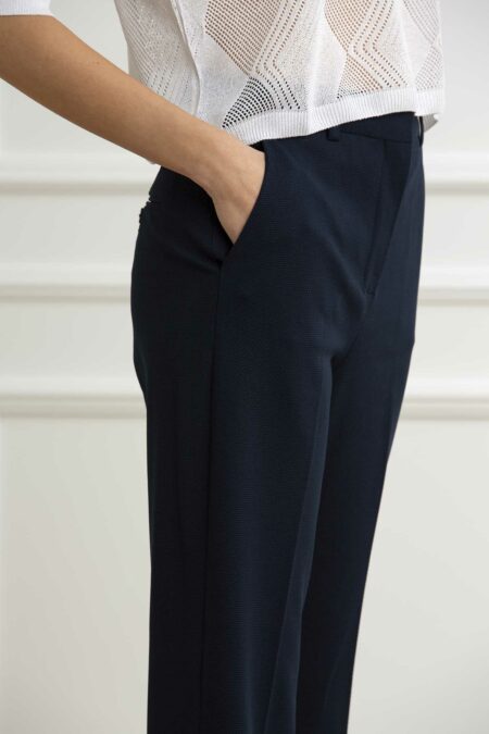 CIRCOLO 1901-PANT. FLARED OXFORD-CIFD3009 NAVY 44