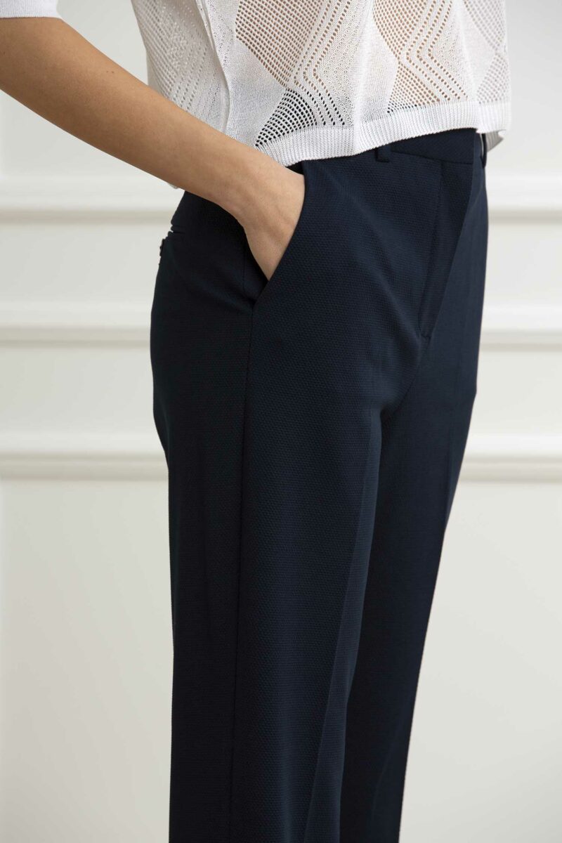 CIRCOLO 1901-PANT. FLARED OXFORD-CIFD3009 NAVY 44