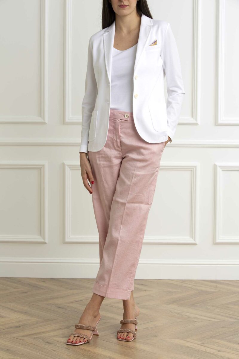 CIRCOLO 1901-GIACCA SLIM F.PIQUET-CIFD3012 BIANCO 44