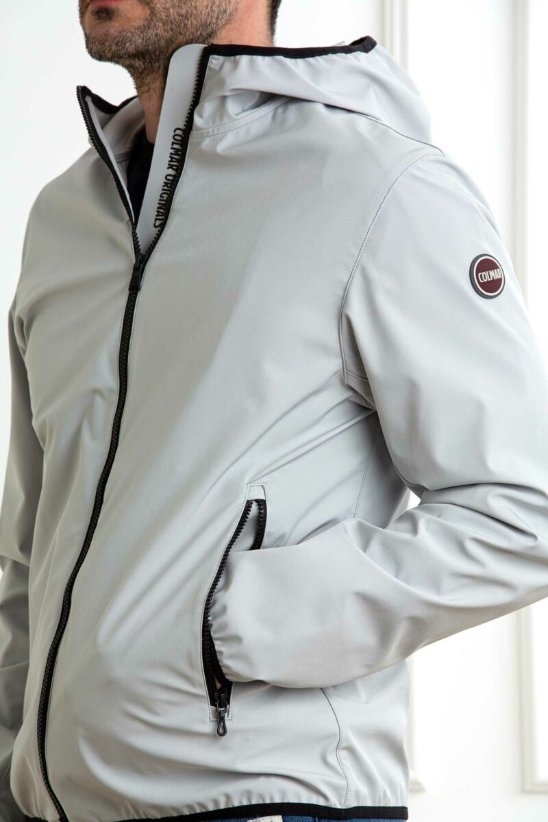 COLMAR ORIGINALS-GIACCA IN SOFTSHELL CON CAPPUCCIO-COL1861R6WVP25 GHIACCIO 56