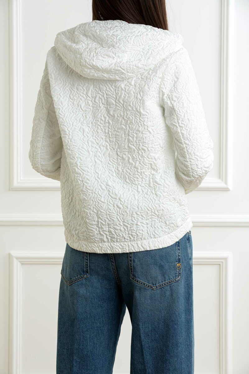 COLMAR ORIGINALS-GIACCA CON MOTIVO 3D E CAPPUCCIO-COL19055ZA BIANCO 42
