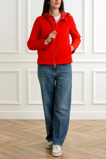 COLMAR ORIGINALS-GIACCA CON MOTIVO 3D E CAPPUCCIO-COL19055ZA ROSSO 46