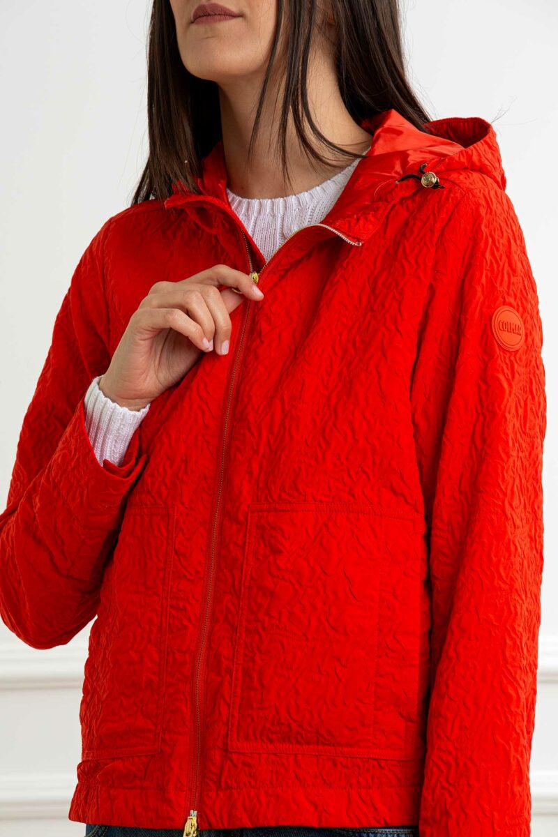 COLMAR ORIGINALS-GIACCA CON MOTIVO 3D E CAPPUCCIO-COL19055ZA ROSSO 46