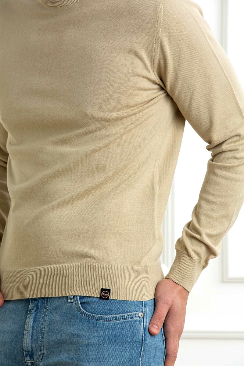 COLMAR ORIGINALS-GIROCOLLO IN COTONE TINTO CAPO-COL4479T3XMP25 BEI XXL