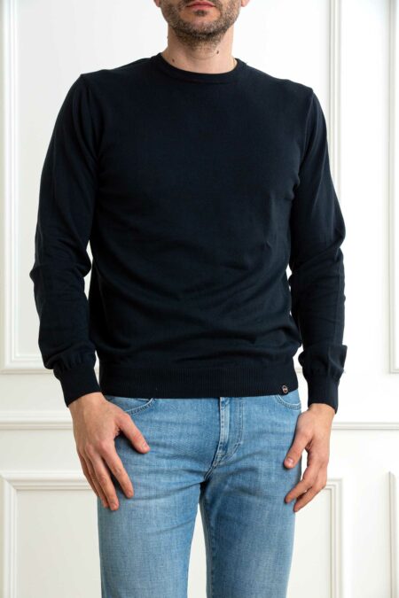 COLMAR ORIGINALS-GIROCOLLO IN COTONE TINTO CAPO-COL4479T3XMP25 BLU XXL