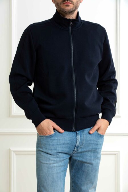 COLMAR ORIGINALS-FELPA FULL ZIP CON COLLO ALTO INTERLOCK-COL61893YV BLU XXL