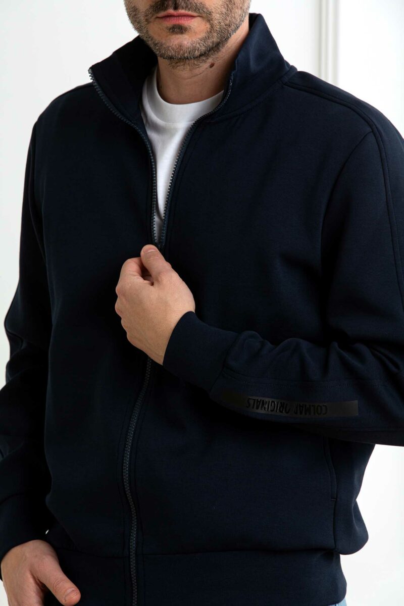 COLMAR ORIGINALS-FELPA FULL ZIP CON COLLO ALTO INTERLOCK-COL61893YV BLU XXL