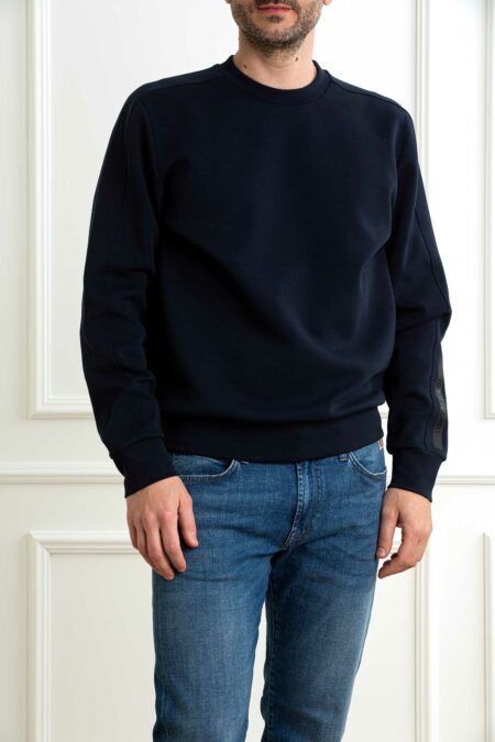 COLMAR ORIGINALS-FELPA GIROCOLLO IN INTERLOCK MISTO COTONE-COL61903YV BLU XXL
