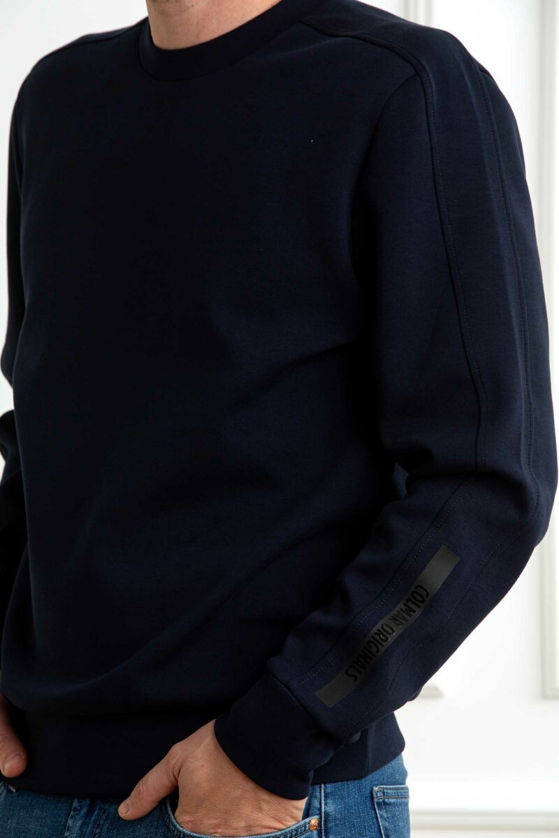 COLMAR ORIGINALS-FELPA GIROCOLLO IN INTERLOCK MISTO COTONE-COL61903YV BLU XXL