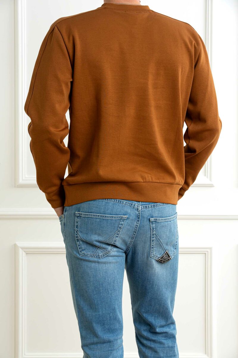 COLMAR ORIGINALS-FELPA GIROCOLLO IN INTERLOCK MISTO COTONE-COL61903YV CAMMELLO XL