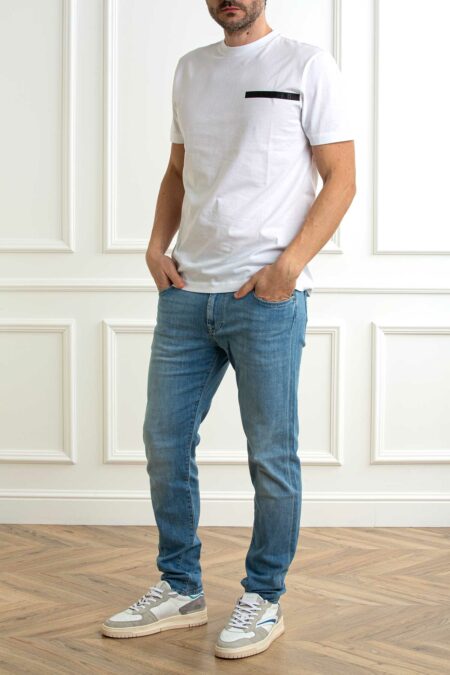 COLMAR ORIGINALS-T-SHIRT IN JERSEY DI COTONE CON TRANSFER AL-COL75236SH BIANCO XXL