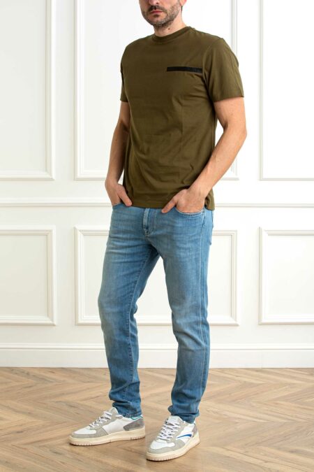 COLMAR ORIGINALS-T-SHIRT IN JERSEY DI COTONE CON TRANSFER AL-COL75236SH MILITARE XL