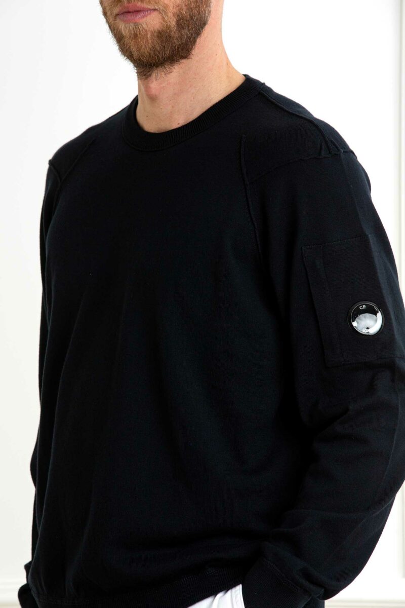 CP COMPANY-MAGLIA GIRO SEA ISLAND CREW NECK LENS KNIT-CP18CMKN026A004037A ECLIPSE XXL