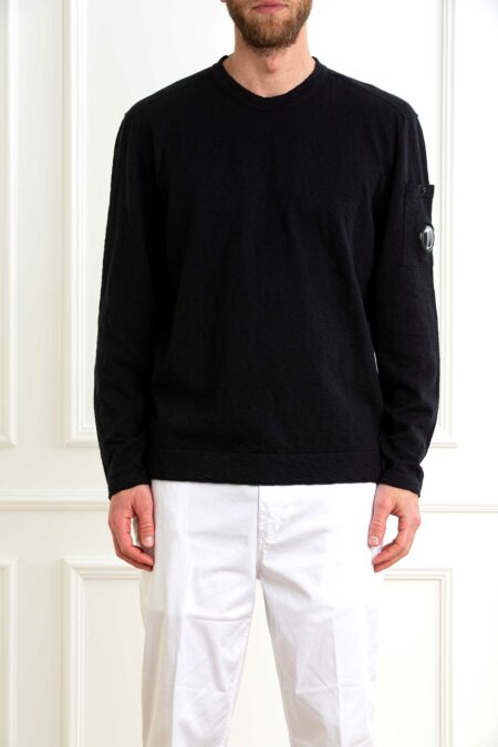 CP COMPANY-MAGLIA GIRO LENS KNIT-CP18CMKN302A110373A ECLIPSE XL