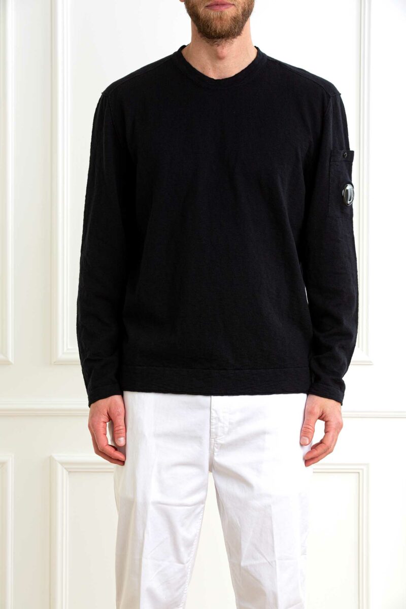 CP COMPANY-MAGLIA GIRO LENS KNIT-CP18CMKN302A110373A ECLIPSE XL