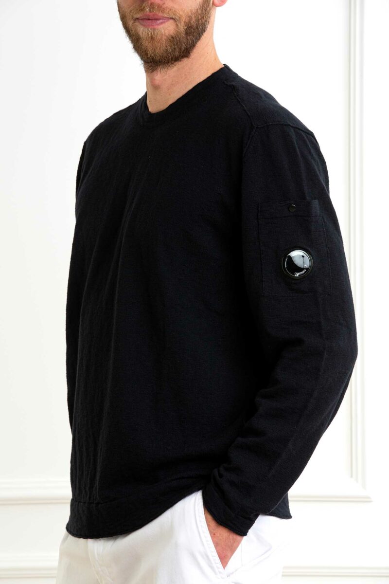 CP COMPANY-MAGLIA GIRO LENS KNIT-CP18CMKN302A110373A ECLIPSE XL