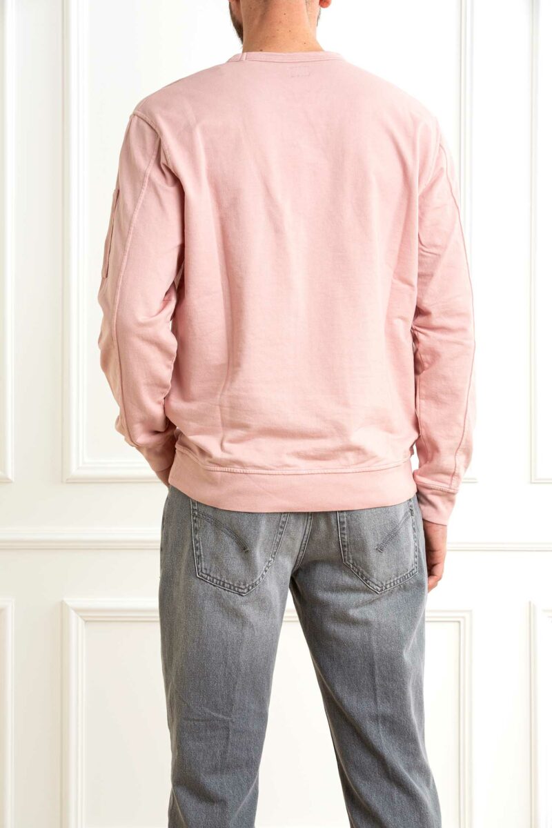 CP COMPANY-MAGLIA LIGHT FLEECE CREW NECK SWEATSHIRT-CP18CMSS019A002246G ROSE XL