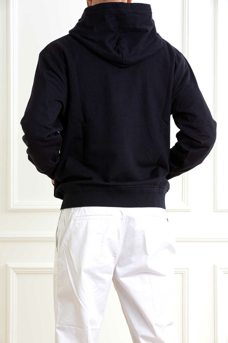 CP COMPANY-GIUBBINO DIAGONAL RAISED FLEECE FULL ZIP LOGO SWEATSHIRT-CP18CMSS044A005086W ECLIPSE XL