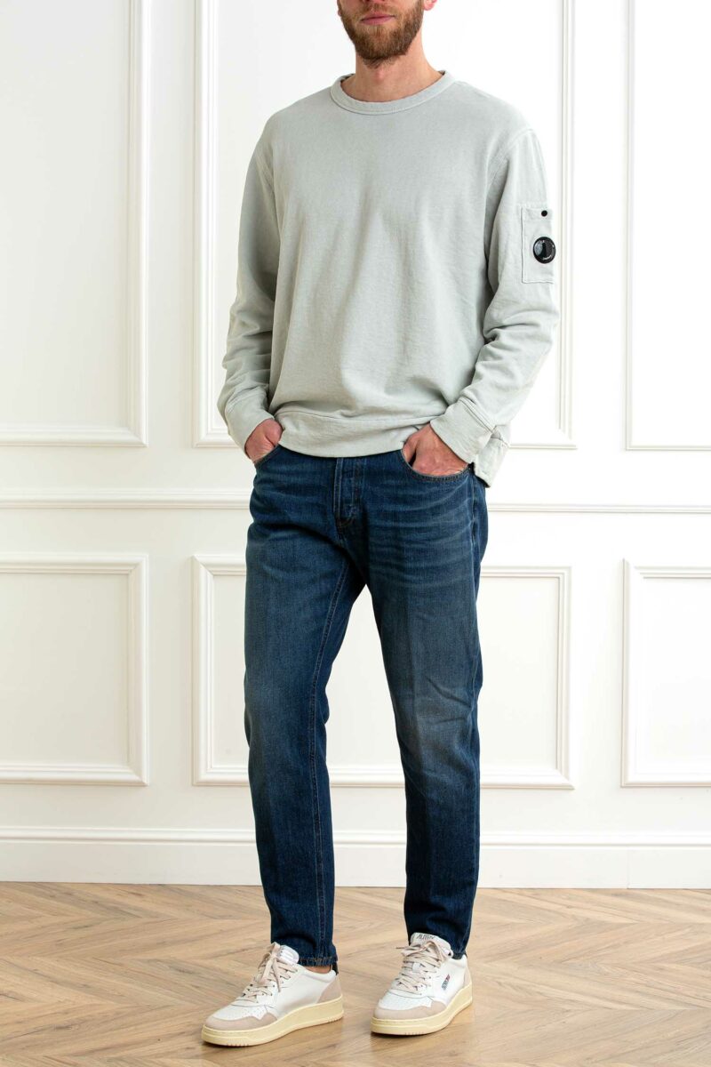 CP COMPANY-MAGLIA GIRO CREWNECK SWEATSHIRT-CP18CMSS266A110337O BLUEFOX XL