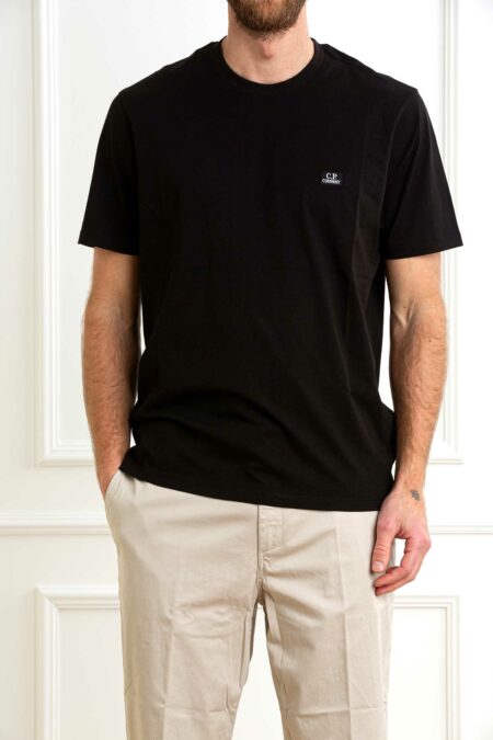 CP COMPANY-T-SHIRT MM 30/1 JERSEY LOGO PATCH-CP18CMTS031A005100W BLACK XXL