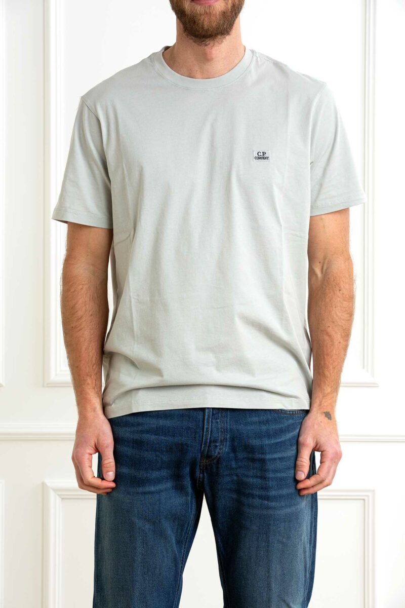 CP COMPANY-T-SHIRT MM 30/1 JERSEY LOGO PATCH-CP18CMTS031A005100W BLUE 3XL