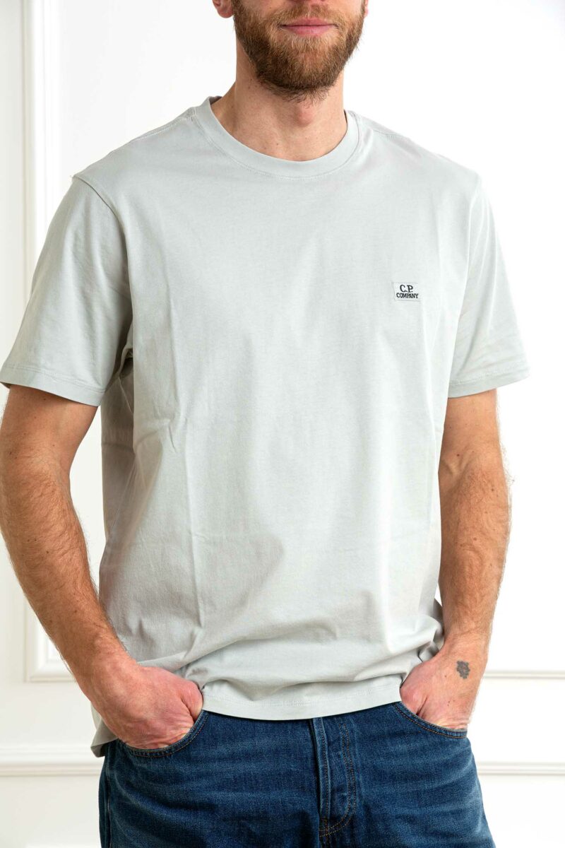 CP COMPANY-T-SHIRT MM 30/1 JERSEY LOGO PATCH-CP18CMTS031A005100W BLUE 3XL