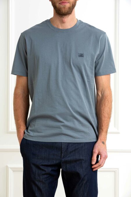 CP COMPANY-T-SHIRT MM 30/1 JERSEY LOGO PATCH-CP18CMTS031A005100W STORMY XL