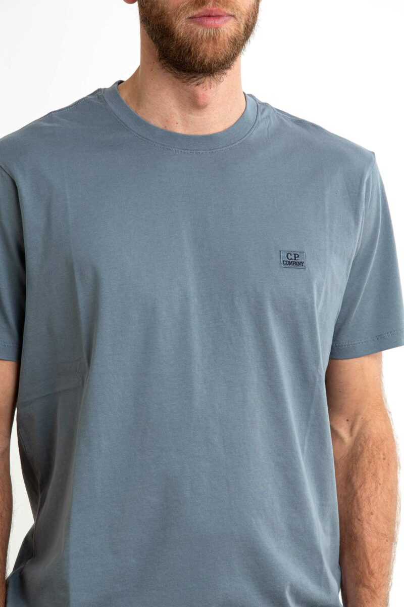 CP COMPANY-T-SHIRT MM 30/1 JERSEY LOGO PATCH-CP18CMTS031A005100W STORMY XL