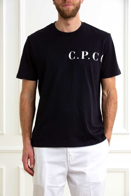 CP COMPANY-T-SHIRT 30/1 JERSEY FRONT-BACK LOGO-CP18CMTS139A005100W ECLIPSE XL