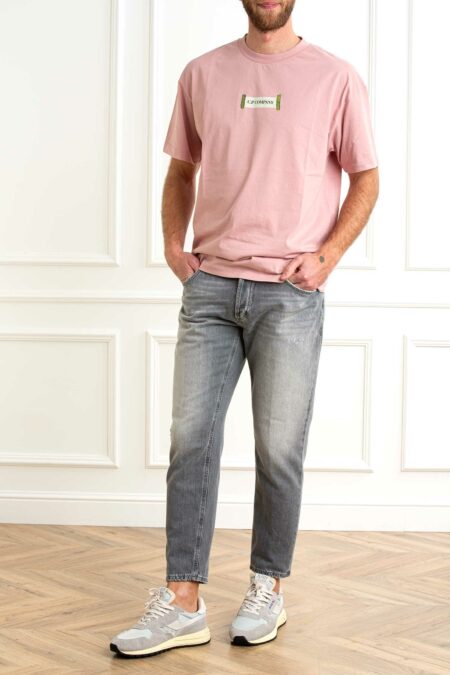 CP COMPANY-T-SHIRT 30/1 JERSEY LOGOS-CP18CMTS148A006586W ROSE XL