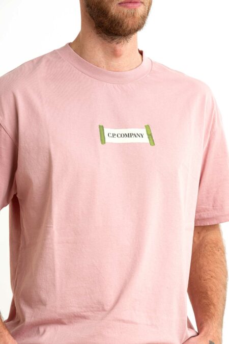 CP COMPANY-T-SHIRT 30/1 JERSEY LOGOS-CP18CMTS148A006586W ROSE XL