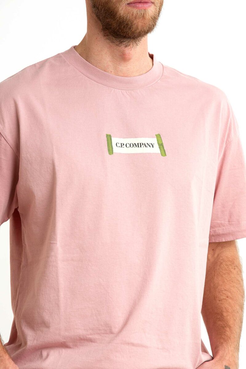 CP COMPANY-T-SHIRT 30/1 JERSEY LOGOS-CP18CMTS148A006586W ROSE XL