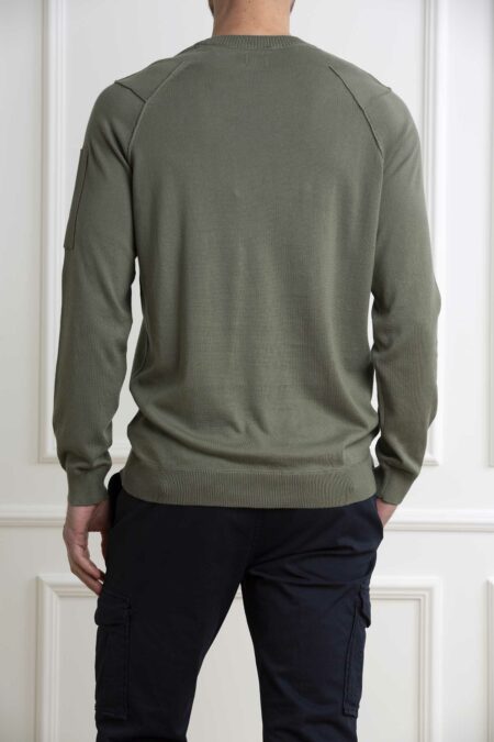 CP COMPANY-MAGLIA SEA ISLAND LENS KNIT-CPMKN129A004037A AGAVE 54