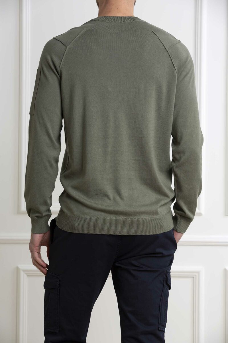 CP COMPANY-MAGLIA SEA ISLAND LENS KNIT-CPMKN129A004037A AGAVE 54