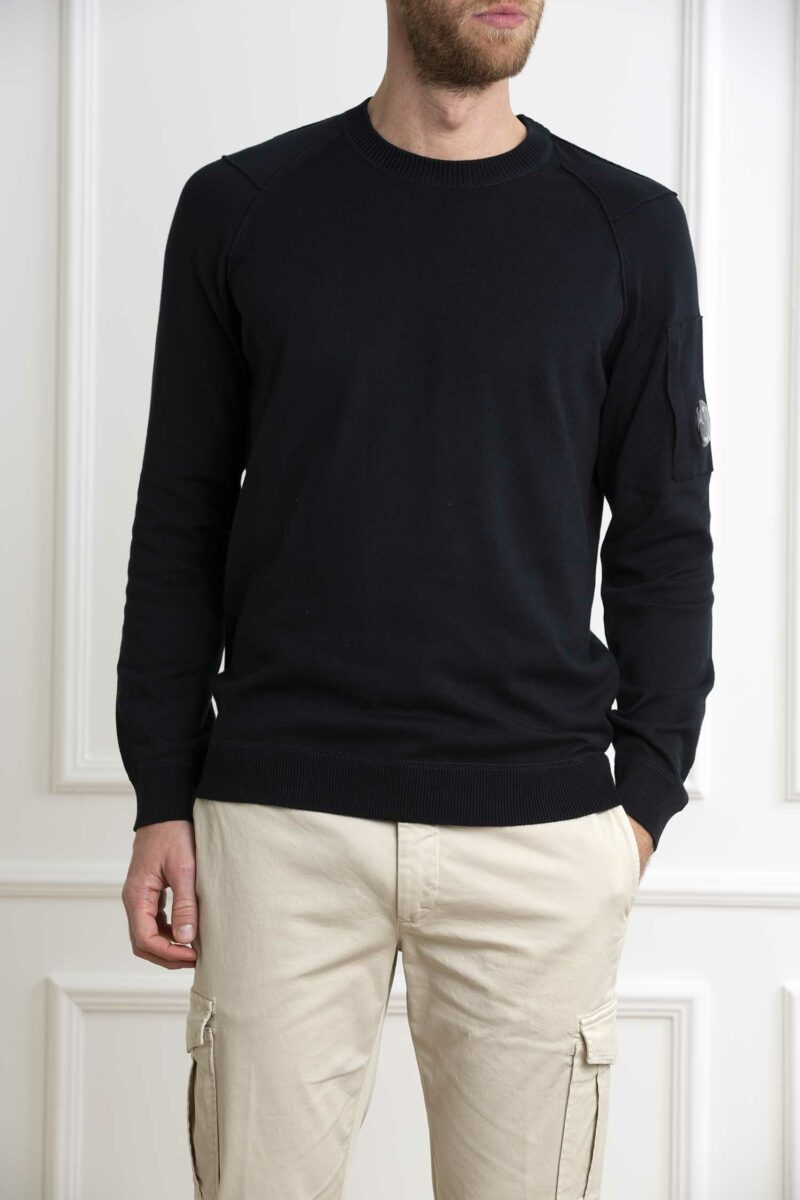 CP COMPANY-MAGLIA SEA ISLAND LENS KNIT-CPMKN129A004037A ECLIPSE 54