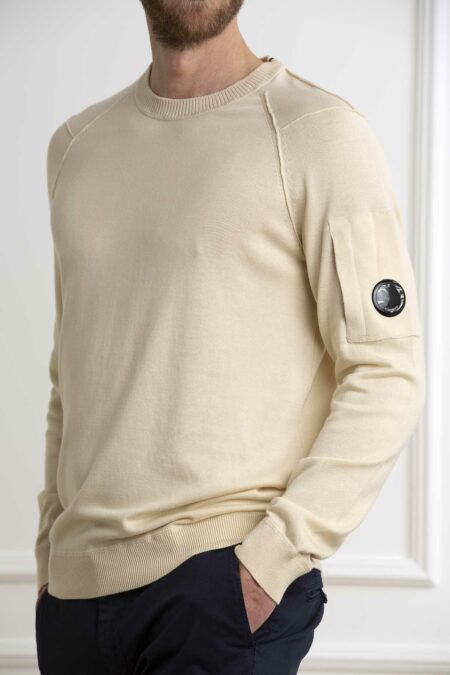 CP COMPANY-MAGLIA SEA ISLAND LENS KNIT-CPMKN129A004037A PISTACCHIO 54
