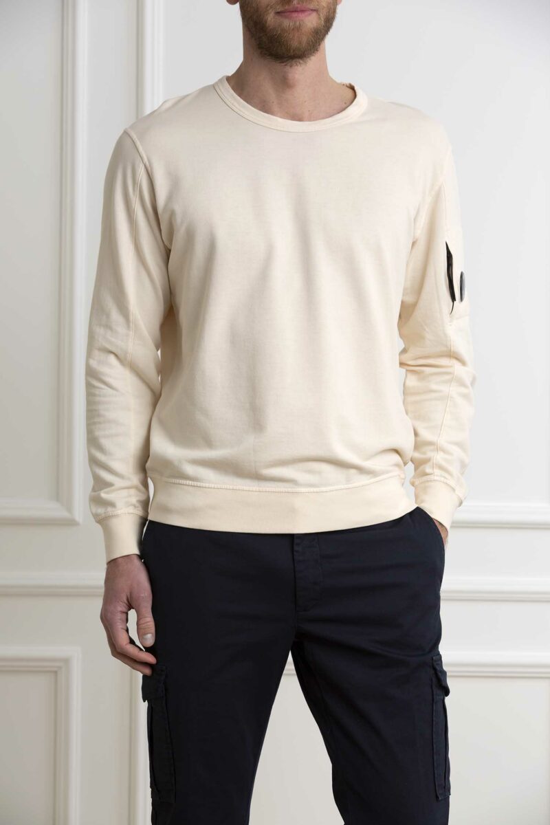 CP COMPANY-MAGLIA LIGHT FLEECE SWEATSHIRT-CPMSS032A002246G PISTACCHIO XL