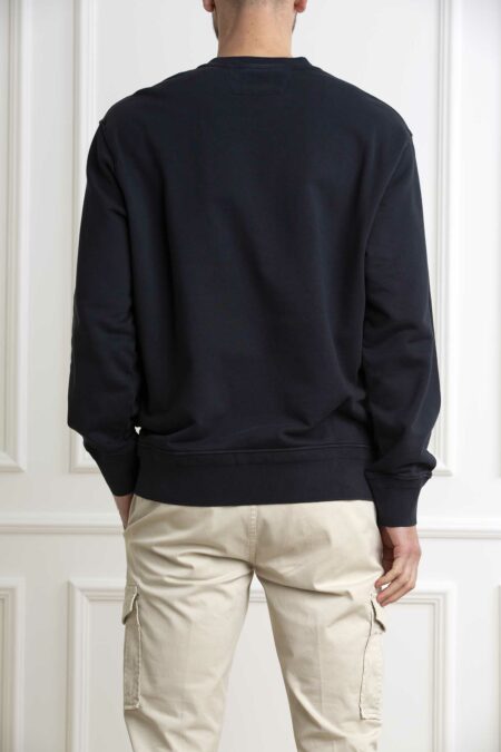 CP COMPANY-FELPA COTTON DIAGONAL FLEECE LOGO-CPMSS098B110044G ECLIPSE XXL
