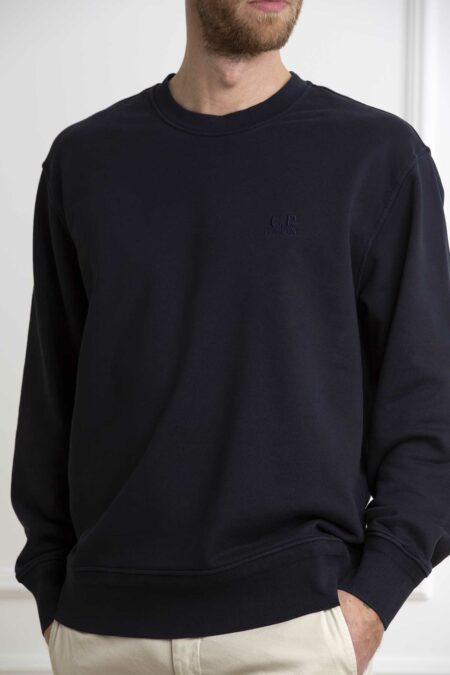 CP COMPANY-FELPA COTTON DIAGONAL FLEECE LOGO-CPMSS098B110044G ECLIPSE XXL