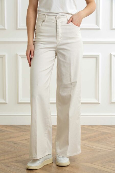 CRUNA-PANTALONE COTONE DONNA-CRUTAYLOR2408 BURRO 44