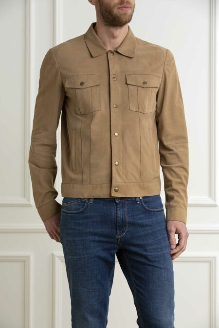 D'AMICO-GIUBBINO SUEDE PELLE DI CAPRA-DADGU0551GUS BEIGE 54