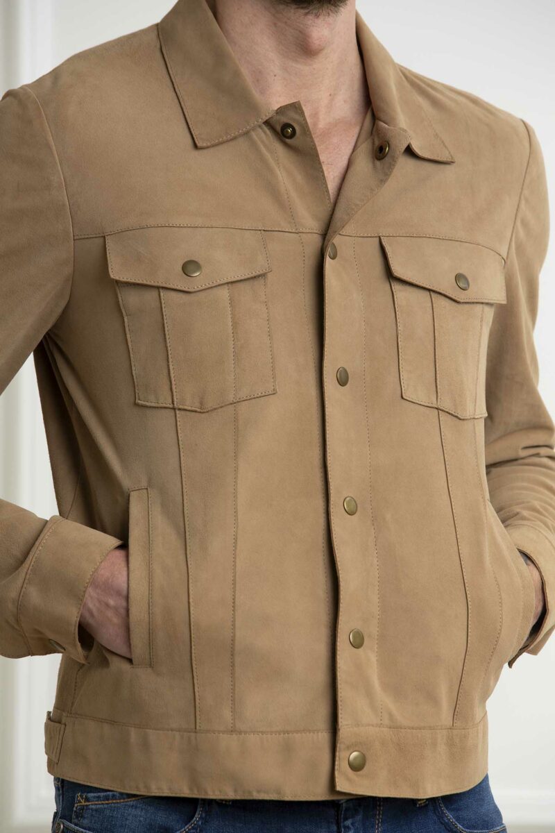D'AMICO-GIUBBINO SUEDE PELLE DI CAPRA-DADGU0551GUS BEIGE 54