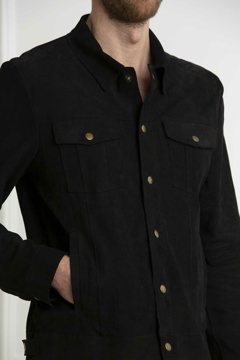 D'AMICO-GIUBBINO SUEDE PELLE DI CAPRA-DADGU0551GUS NERO 48