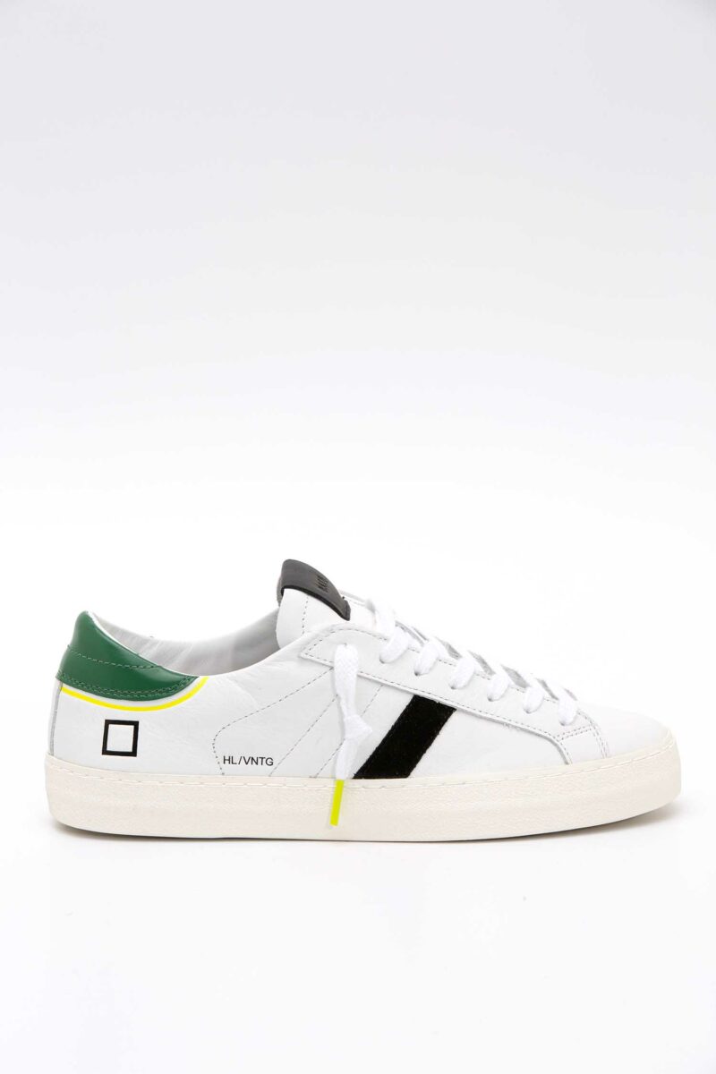 D.A.T.E.-SCARPA HILL LOW VINTAGE CALF WHITE-GREEN-DATEM421HLVCWG BIANCO 45