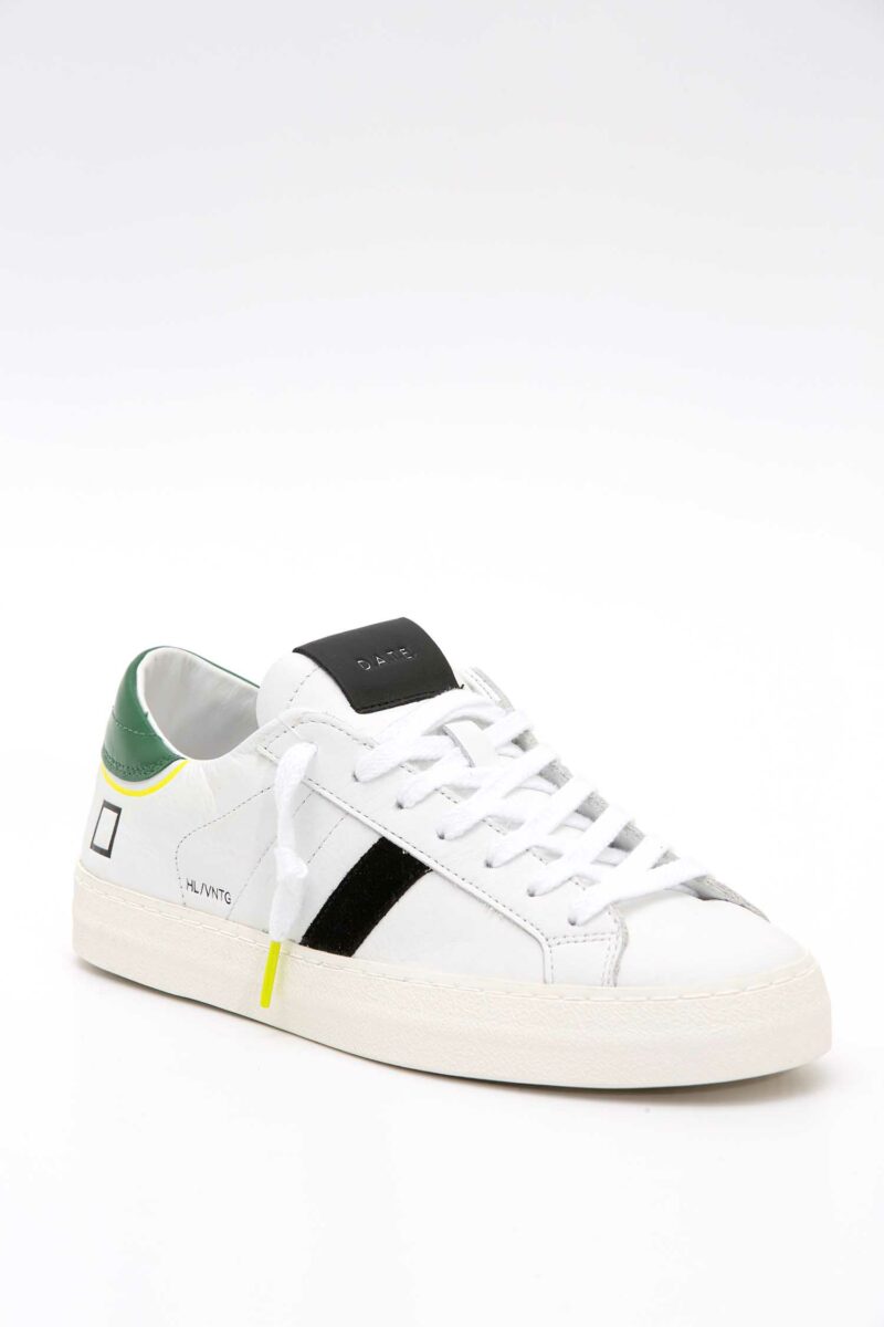 D.A.T.E.-SCARPA HILL LOW VINTAGE CALF WHITE-GREEN-DATEM421HLVCWG BIANCO 45