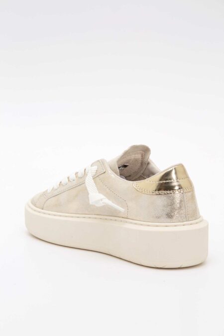 D.A.T.E.-SCARPA DONNA HILL LOW PLATFORM STARDUST PLATINUM-DATEW421HPSTPL ORO 40