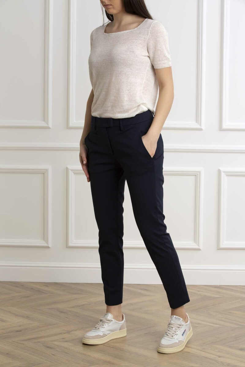 DONDUP-PANTALONE DONNA PERFECT ELAST-DDDP066JS0238 BLU 30